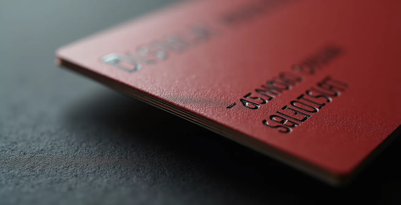 Carte de visite avec zones recouvertes de vernis sélectif brillant sur fond mat