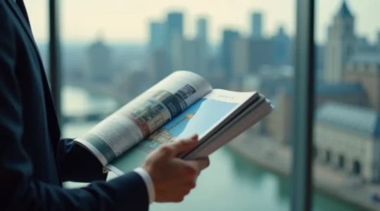 Image symbolique représentant l'autorité d'une marque au Québec à travers des publications imprimées d'exception