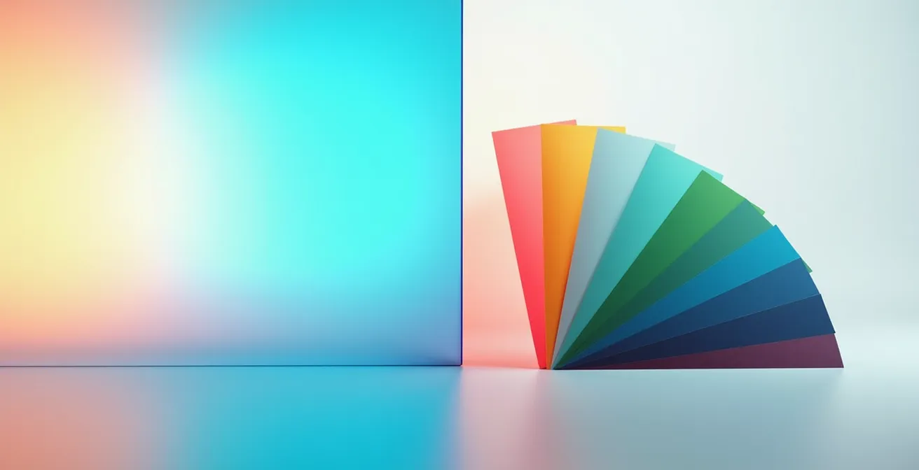 Comparaison côte à côte d'une image colorée sur écran et sa version imprimée montrant la différence de saturation