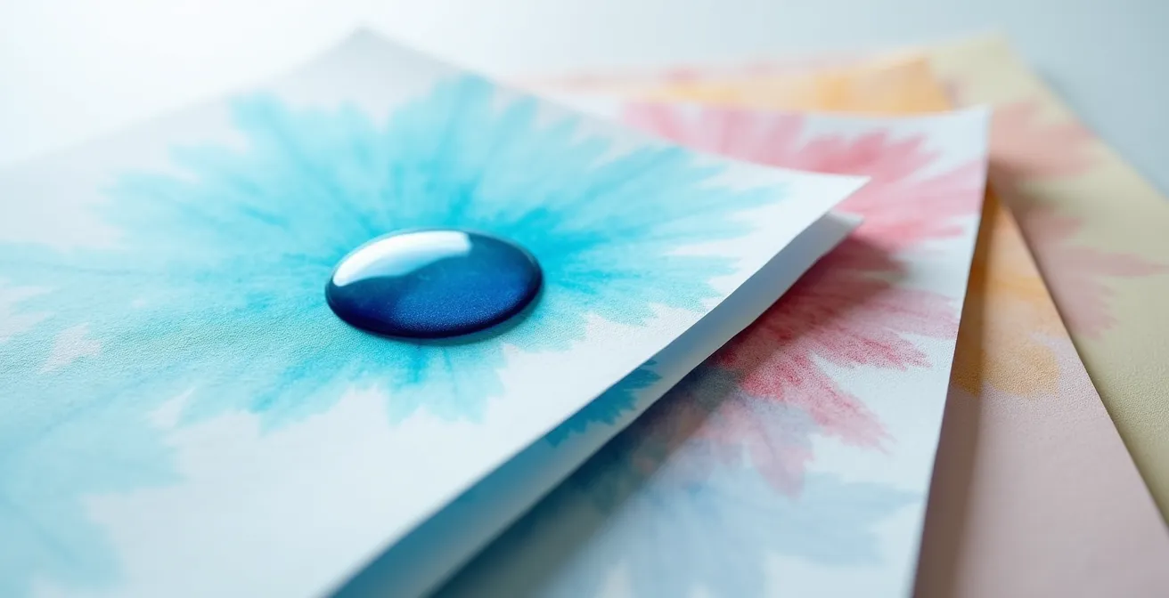 Comparaison de l'impact du type de papier sur le rendu des couleurs d'impression