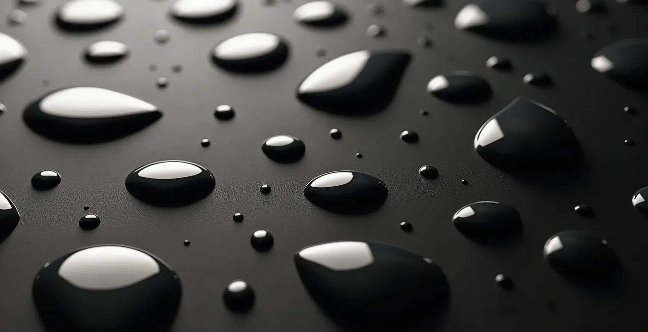 Vue rapprochée d'une surface imprimée montrant le contraste entre pelliculage mat et vernis sélectif brillant en relief